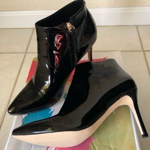 Black Patent Booties